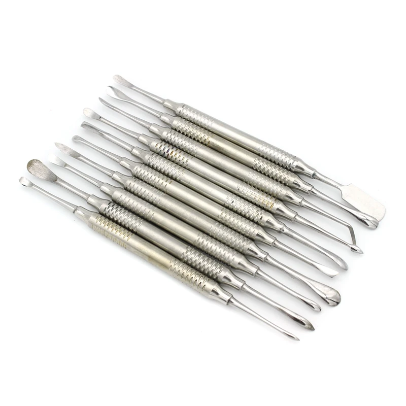 10pcs/set Double Ends Dental Implant Periosteal Elevator Tool for Retracting Separator Dental Surgical Supplies