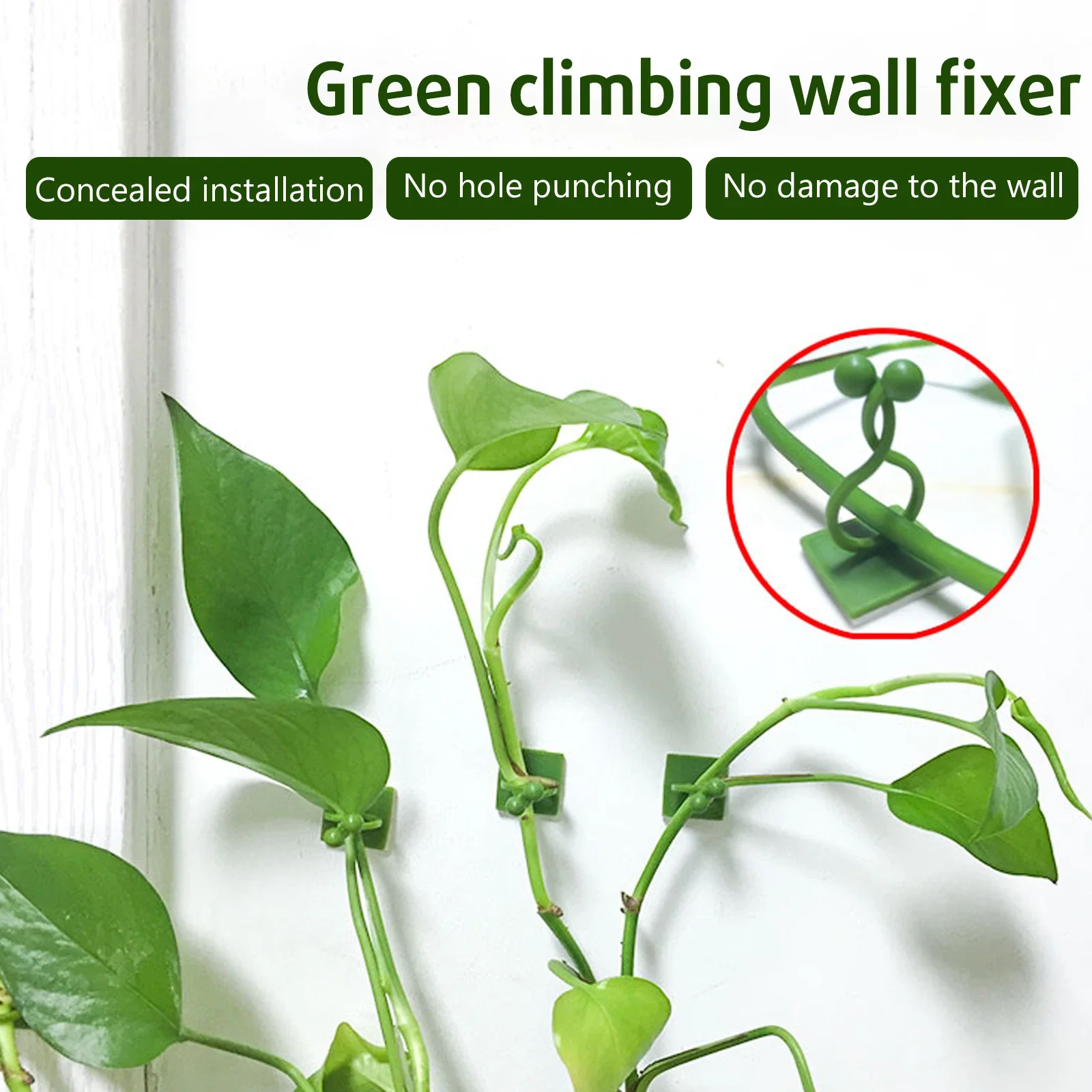 Plant Climbing Wall Self-Adhesive Fixed Buckle Hook Fastener Tied Fixture Vine Buckle Hook Garden Plant Wall Climbing Vine Clips