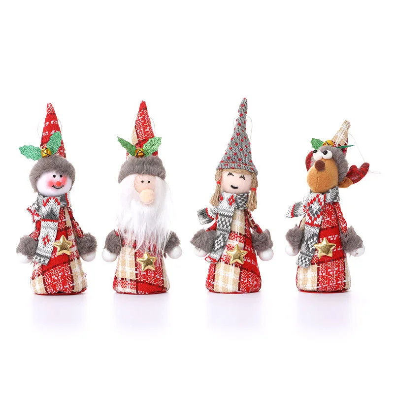 Christmas Standing Plush Pendant Toy Plush with Christmas Ambience for Holiday Party Decoration