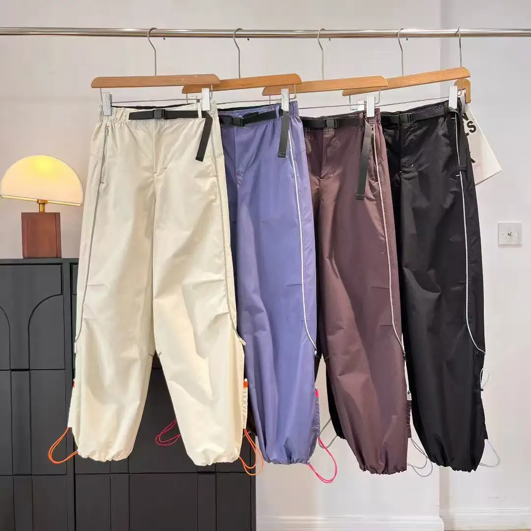 

Женские широкие брюки для работы, весна-осень, новинка, стильные брюки-парашюты с высокой талией из полиэфирного волокна