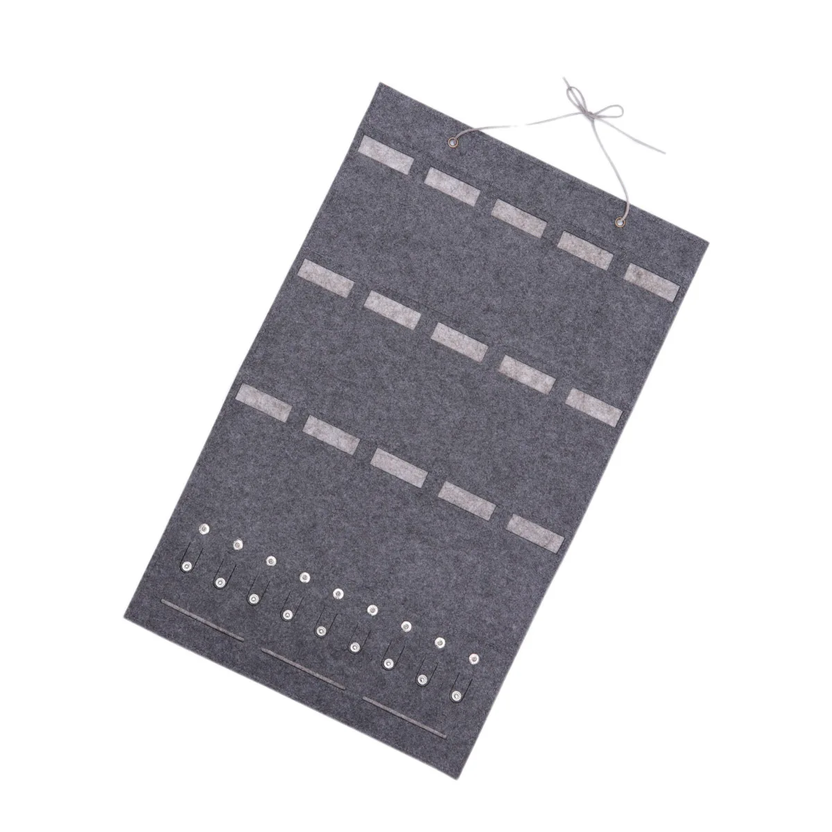 

Sunglasses Storage Hanging Bag Felt Organizer Grey Multifunctional Compartments Wall Mounted Nonwoven Material Easy