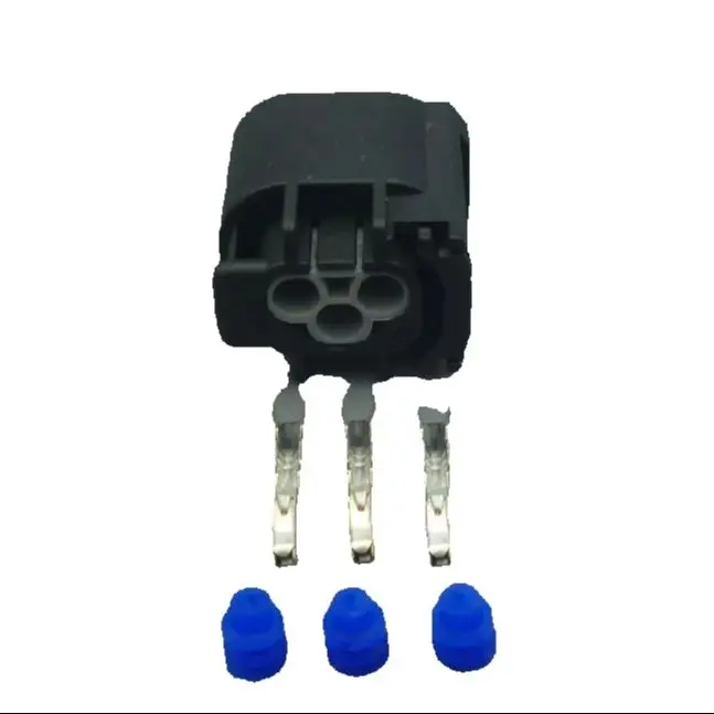 Worldgolden 1set  3p 0.6mm female accelerator pedal waterproof electrical connector plug for Benz BMW Citroen Peugeot 2-967642-1