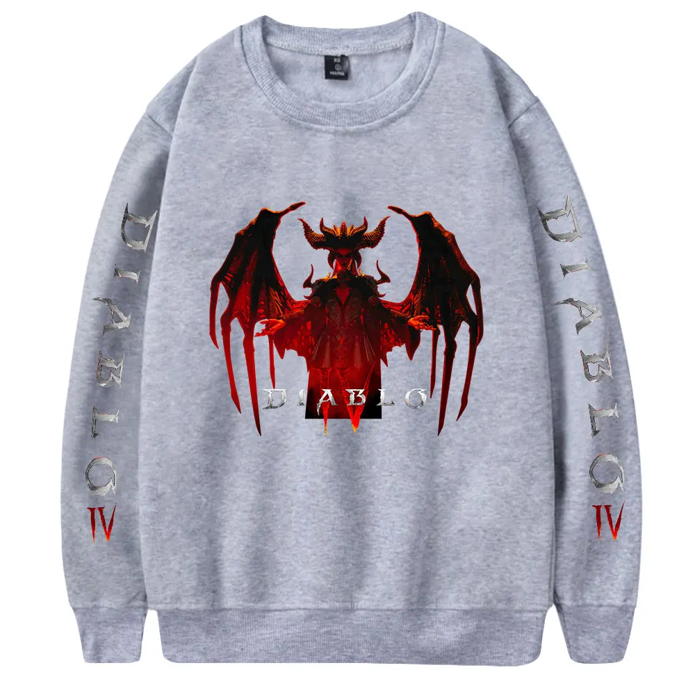 D iablo iv Rundhals ausschnitt Herren Sweatshirt Kampfspiel Capless Sweatshirts Langarm Cosplay Casual Sweatshirt Pullover