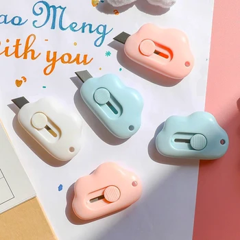 Kawaii Cloud Allzweckmesser Mini Scharfe Klinge Paket Box Cutter Niedliches Taschenmesser Papierschneider Messer Schreibwaren Bürobedarf