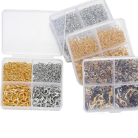500Pcs/Box Jewelry Making Kit Lobster Clasps & Jump Rings with Box for DIY Chain Necklace Bracelet Anklet Supplies Connectors