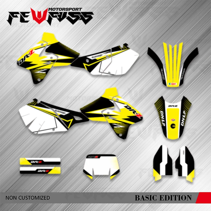 

Fewfuss для Suzuki DRZ400 DRZ400 DRZ400S DRZ400SM DRZ400E 1999-2022 мотоциклетная графика фоны наклейки наборы наклеек