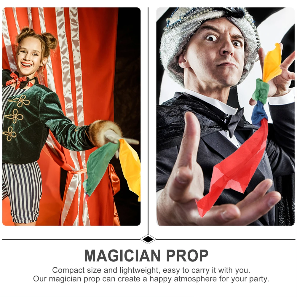 8 個の 4 色のスカーフ、大人用、高性能、面白いトリック小道具、ステージパフォーマンス、ギミックスカーフパーティー