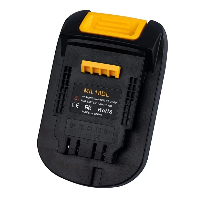 Imagem -02 - para Milwaukee 18v Bateria Converter para Dewalt 18v 20v Adaptador de Bateria Conversor Bateria Volt Fonte de Alimentação Ferramenta Adaptador Mil18dl
