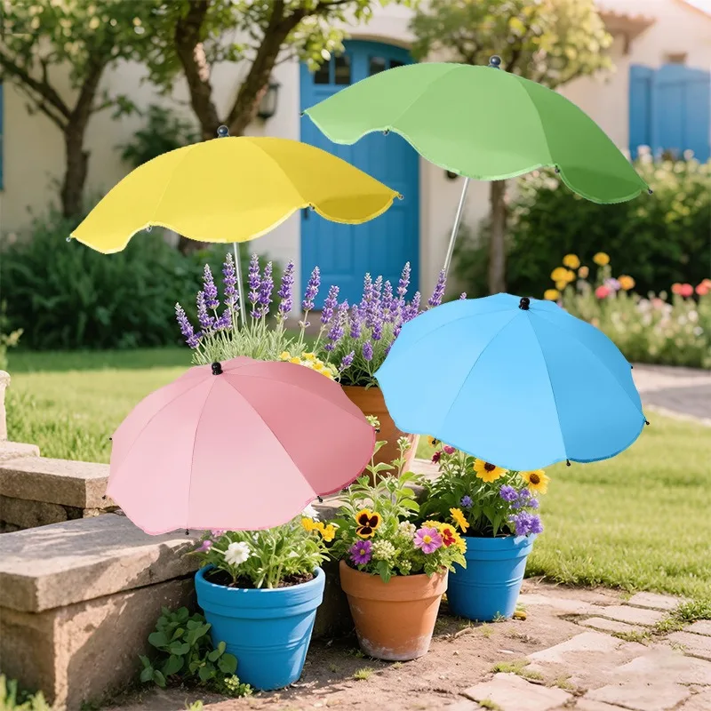 Plant Umbrellas for Outdoor Plants,Umbrella Shade，Adjustable Height To Protect Their Flowers From Intense Sunlight and Rain