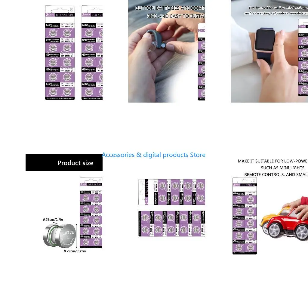 77JD LR726 Button Cell Batteries Watch Remote Calculator Button Cell Batteries