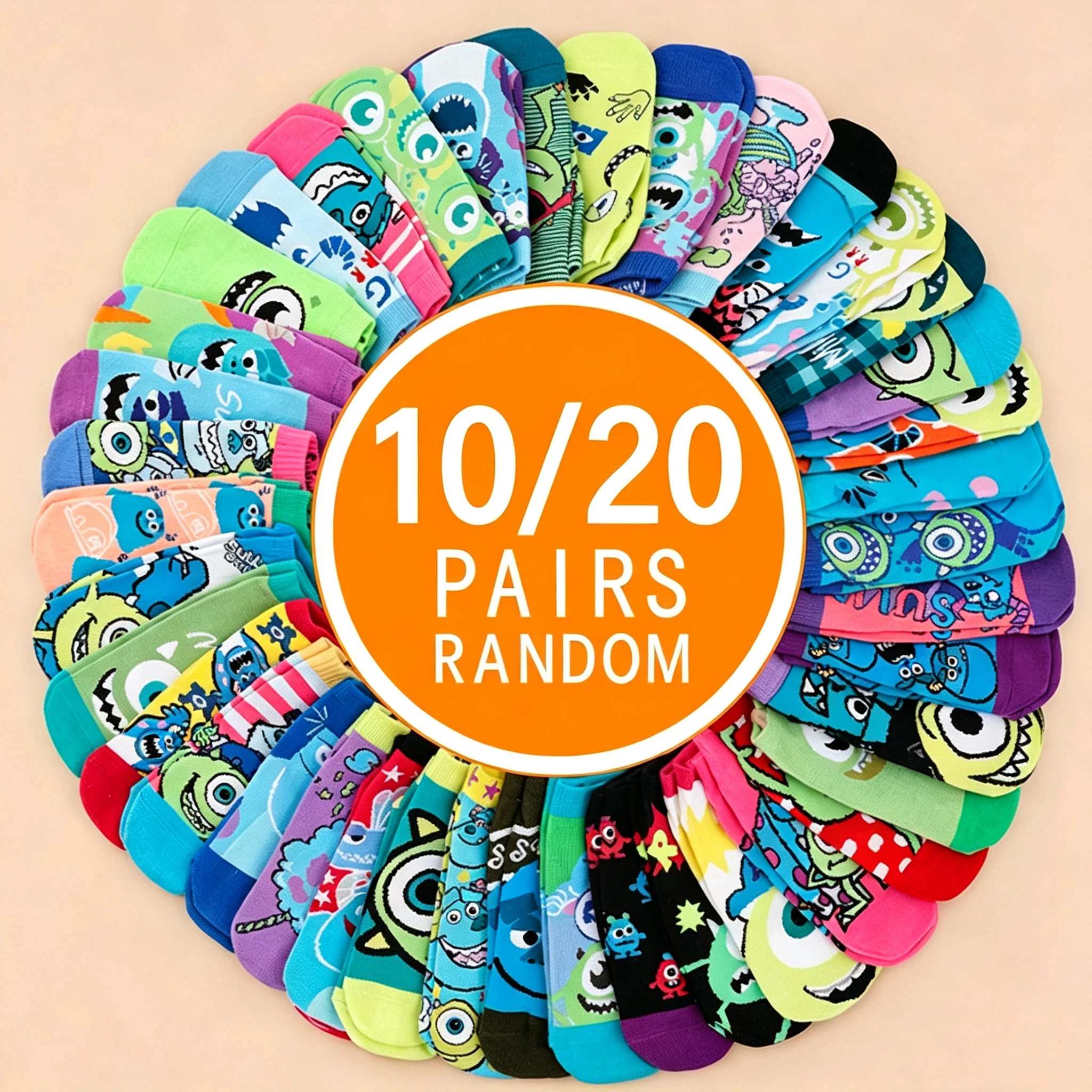 10-20-pares-de-meias-curtas-de-cano-curto-para-mulher-com-estampas-originais-e-divertidas-de-monstros-de-olhos-grandes-ideais-para-o-dia-a-dia-casuais-respiraveis-e-de-malha