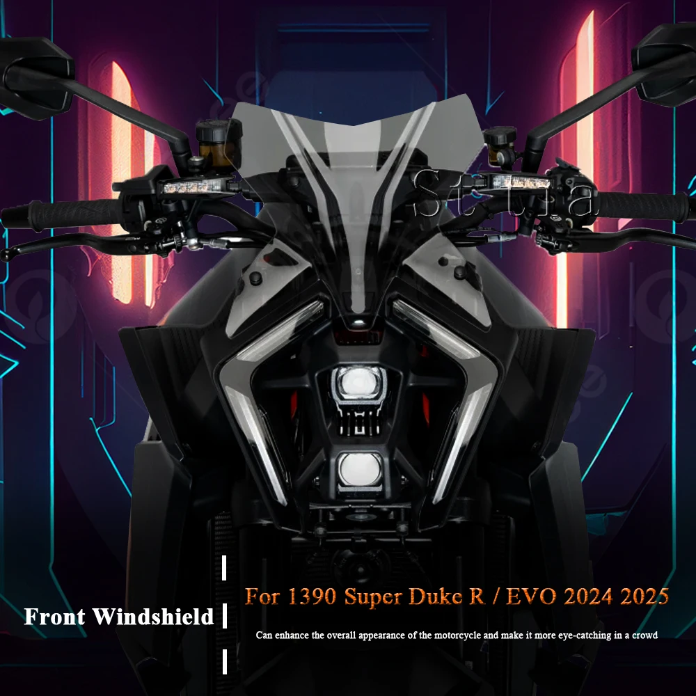 1390 Super Duke R 2025 New Windshield For 1390 SUPER DUKE R EVO Motorcycle Windscreen Fairing Wind Shield Deflector Accessories