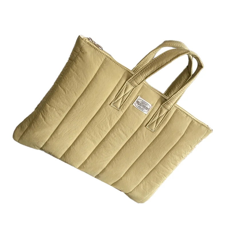 A23F-Casual Simple Pure Color Laptop Handbag Outdoor Office Travel Study Tablet PC Storage Bag For 15.6 Inch Laptop