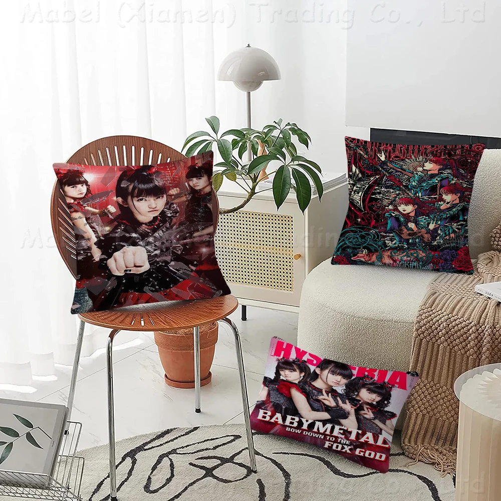 Singer Babymetal Stitch Lucky Dragon Pillow Cover Sofa Cushion Cover Home Room Decoration Children Gift