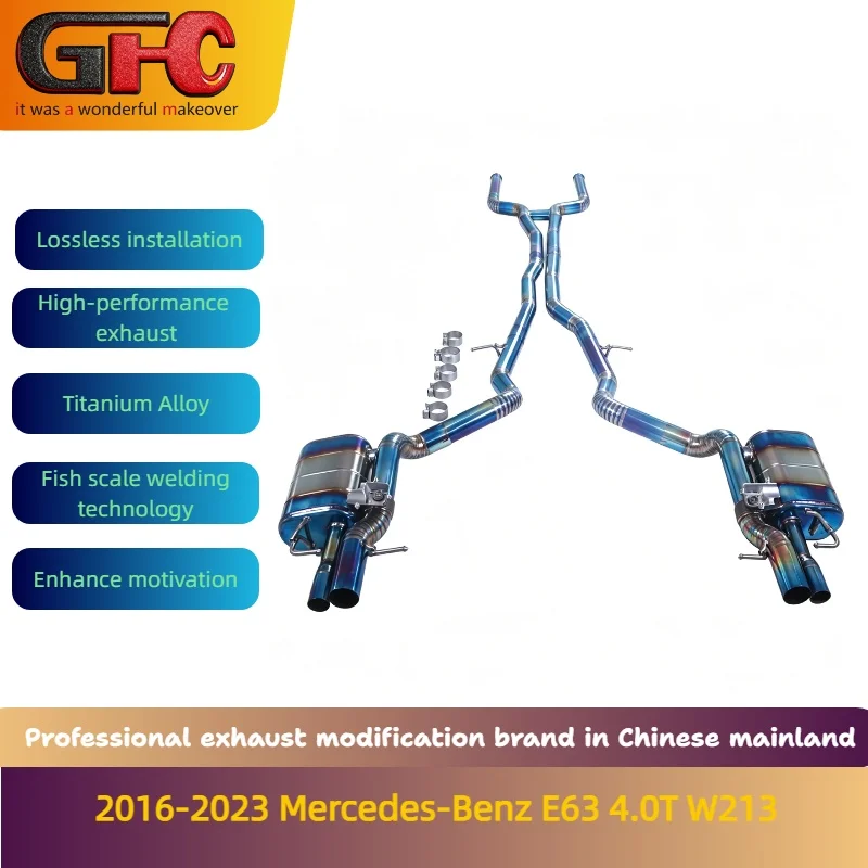 

Applicable to the 2016-2023 Mercedes-Benz E63 4.0T W213 Mid Rear Titanium Alloy Catback High-performance Exhaust System