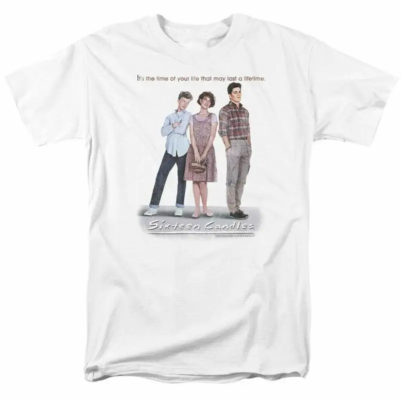 

Sixteen Candles Poster T Shirt Mens Licensed Movie Jake Sam The Geek White
