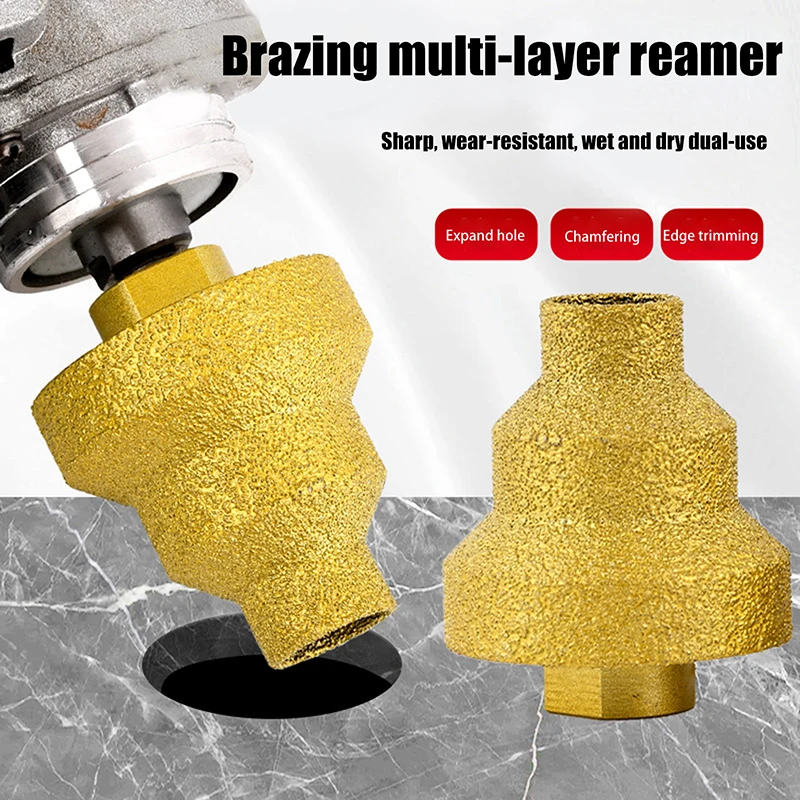 

1PC Milling Tile Cutter Marble Reamer Masonry Drilling Crowns Construction Tool M10 Diamond Chamfer Router Bits Hole Saw