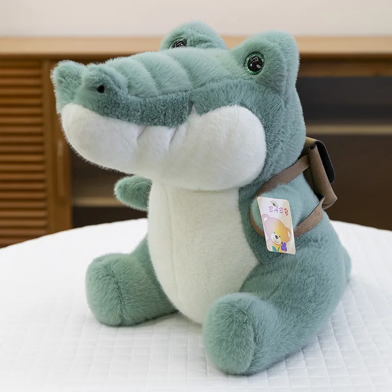 20-45cm 만화 악어 배낭 플러시 장난감 귀여운 악어 부드러운 플러시 인형 박제 동물 인형 소년과 소녀 생일 선물