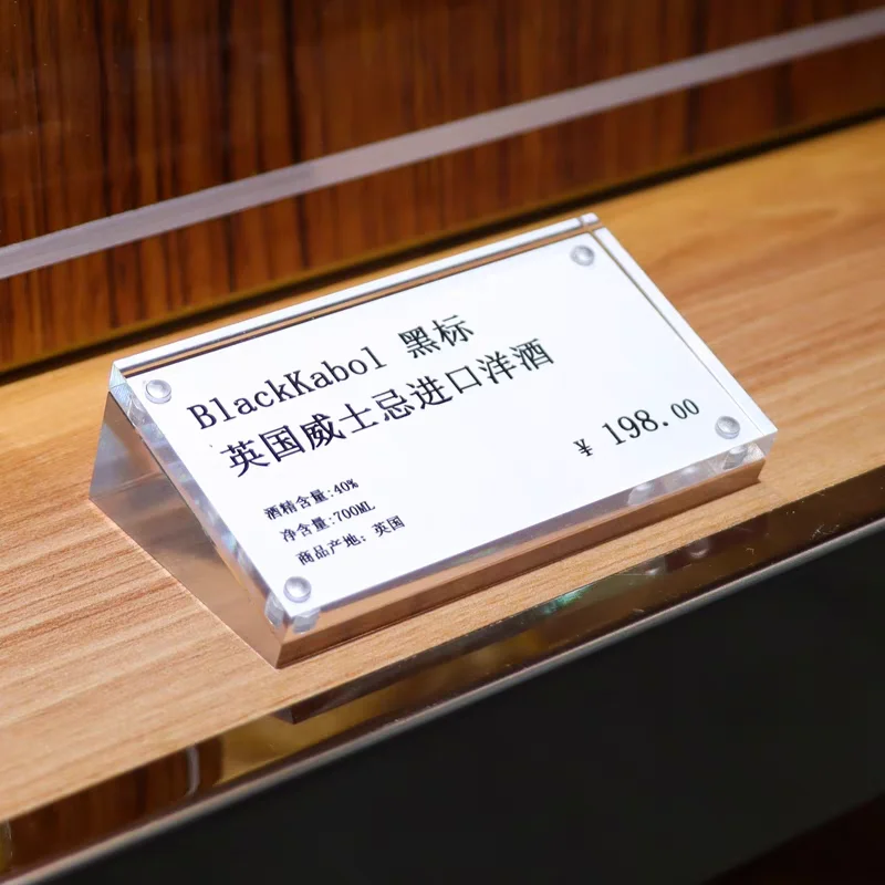 70x40mm Magnetic Acrylic Sign Holder Display Stand Table Number Holder Restaurant Menu Paper Holder Price Label Card Holder