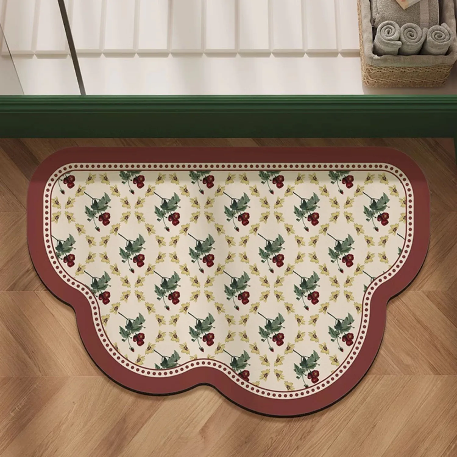 

Коврик для ног из диатомита, нескользящий водопоглощающий коврик для ванной комнаты, быстросохнущий, в американском стиле ретро, аксессуары для дома и ванной комнаты, настройка