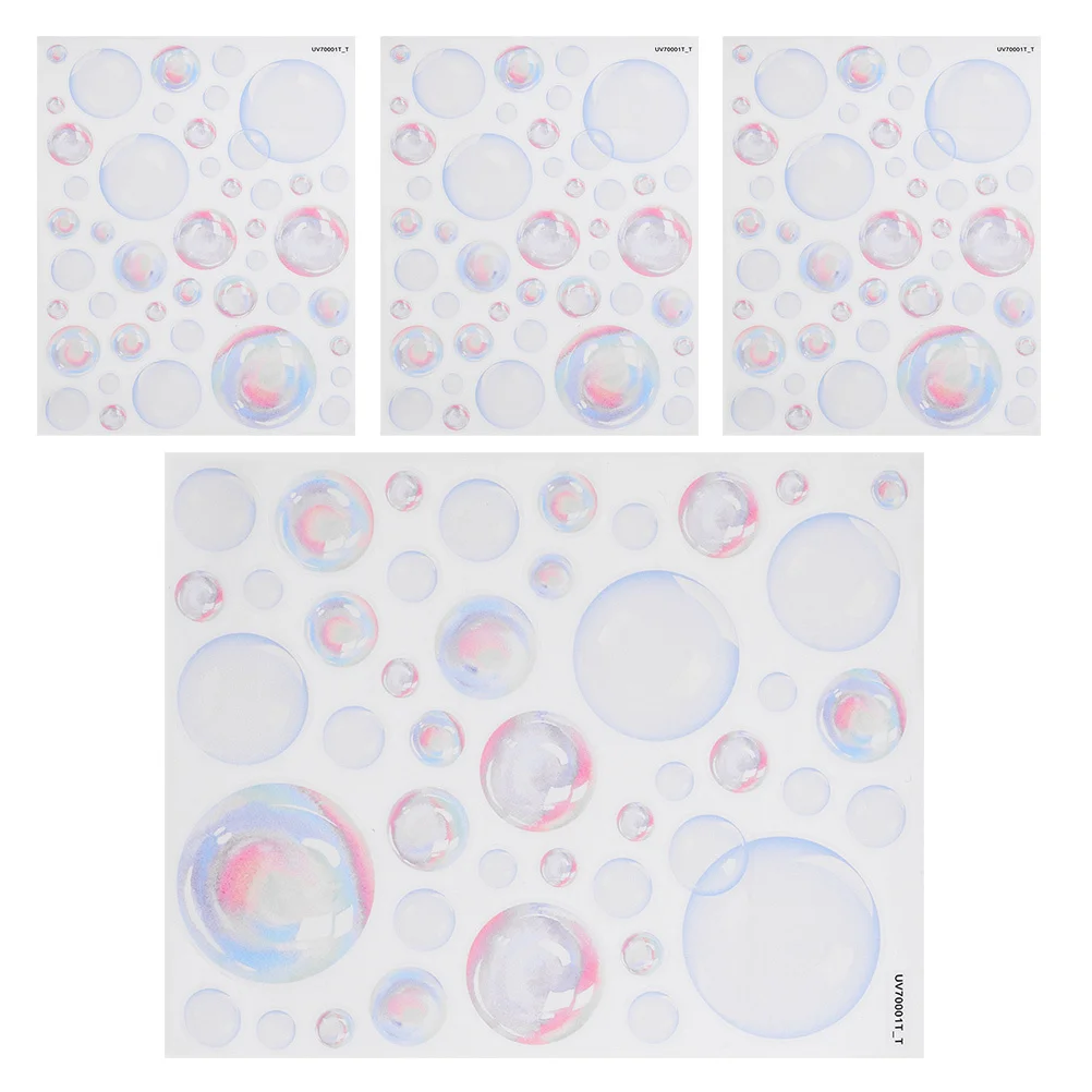 

4pcs 4 Sheets Colorful Bubble Wall Decal Ocean Theme Self-Adhesive Removable Water Bubble Stickers For Kids Party Birthday Decor