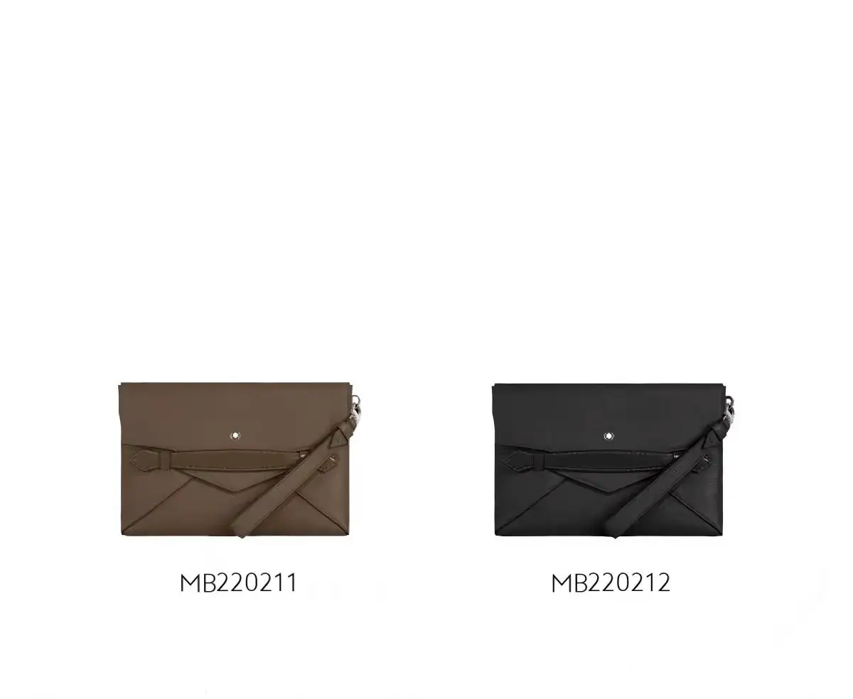 

New Classic Envelope Bag, Lightweight Top Grain Leather Clutch Purse for Formal & Casual
