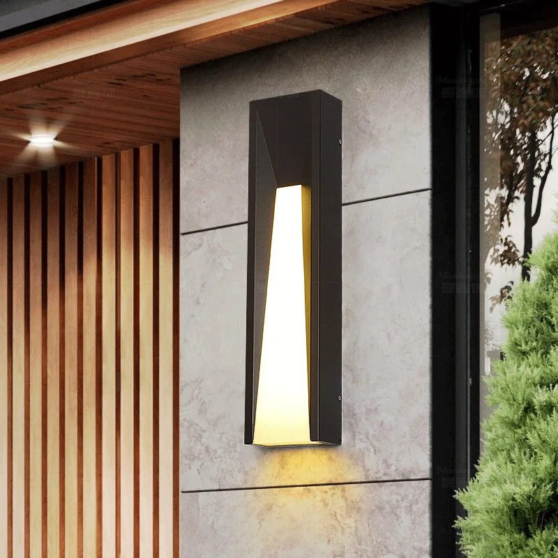 Modern Minimalist Outdoor Waterproof LED Wall Lamp Strip Light Decoration Villa Gate Hotel Garden Courtyard Outdoor Lighting