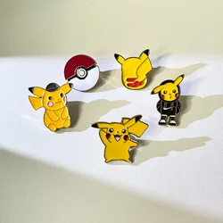 Kawaii Pokemon Brooch Anime Pikachu Cute Metal Pins Hard Enamel Pins Mimikyus Cartoon Games Fans Collect Badge Cloth Accessories