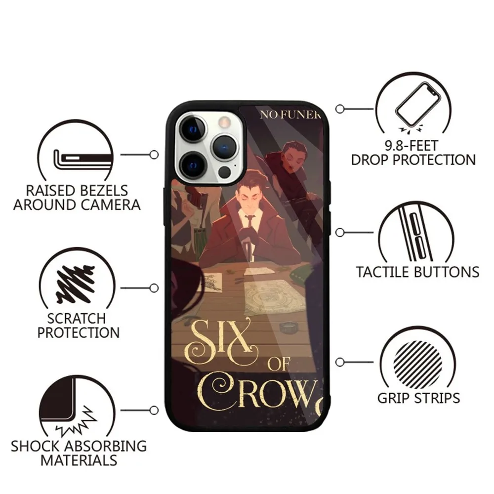 Six Of Crows Phone Case Strong Magnetic For IPhone 15,14,13,Pro,Max,Plus,11,12,Mini For Magsafe Wireless Charging