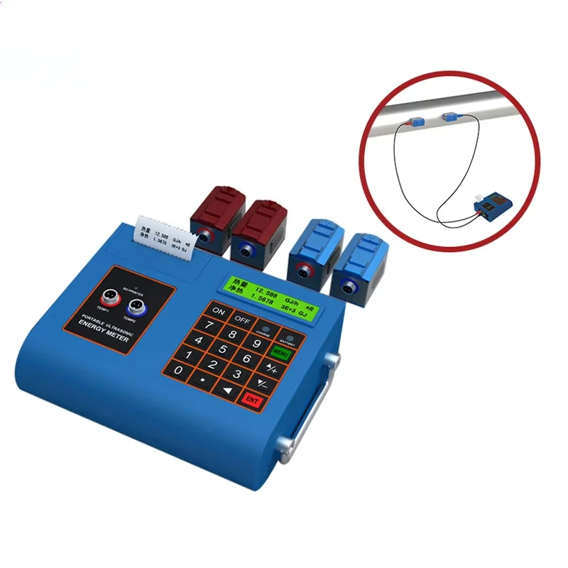 1% Accuracy Smart Pure Water Liquid Control Online Data Clamp SD Card Memory Portable Ultrasonic Flowmeter
