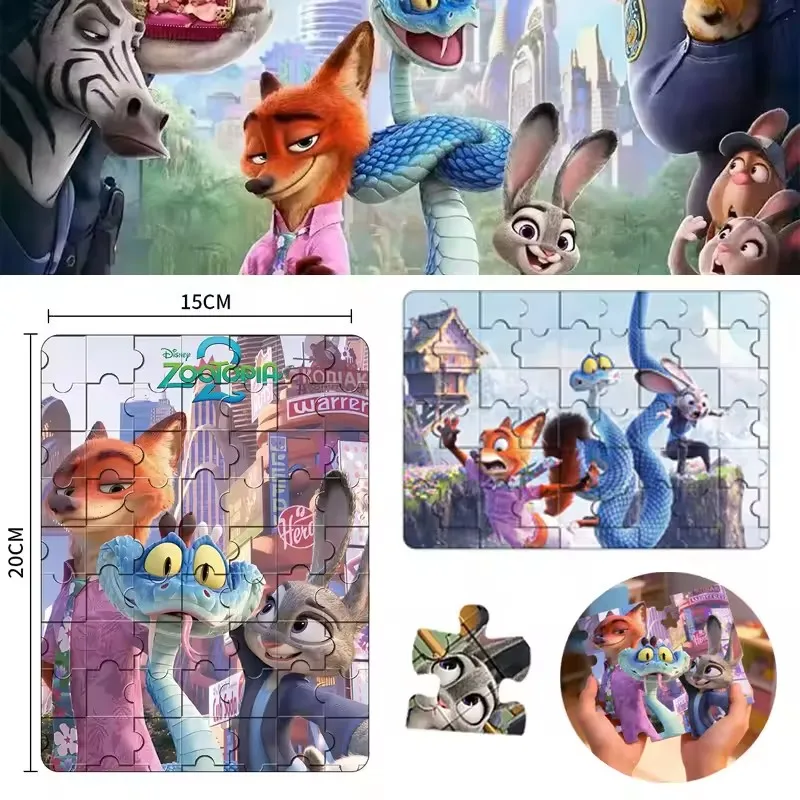 ألعاب ساخنة ديزني Zootopia 2 ثلاثية الأبعاد بازل قطع مجلس لعبة جودي نيك شخصية لغز تحصيل ديكور ألعاب أطفال متحركة