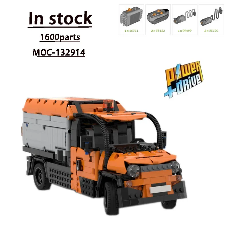 

MOC-132914 City Transport G6 Full RC Garbage Truck Building Block Model 1600 Parts MOC Creative Building Blocks Toy Gift