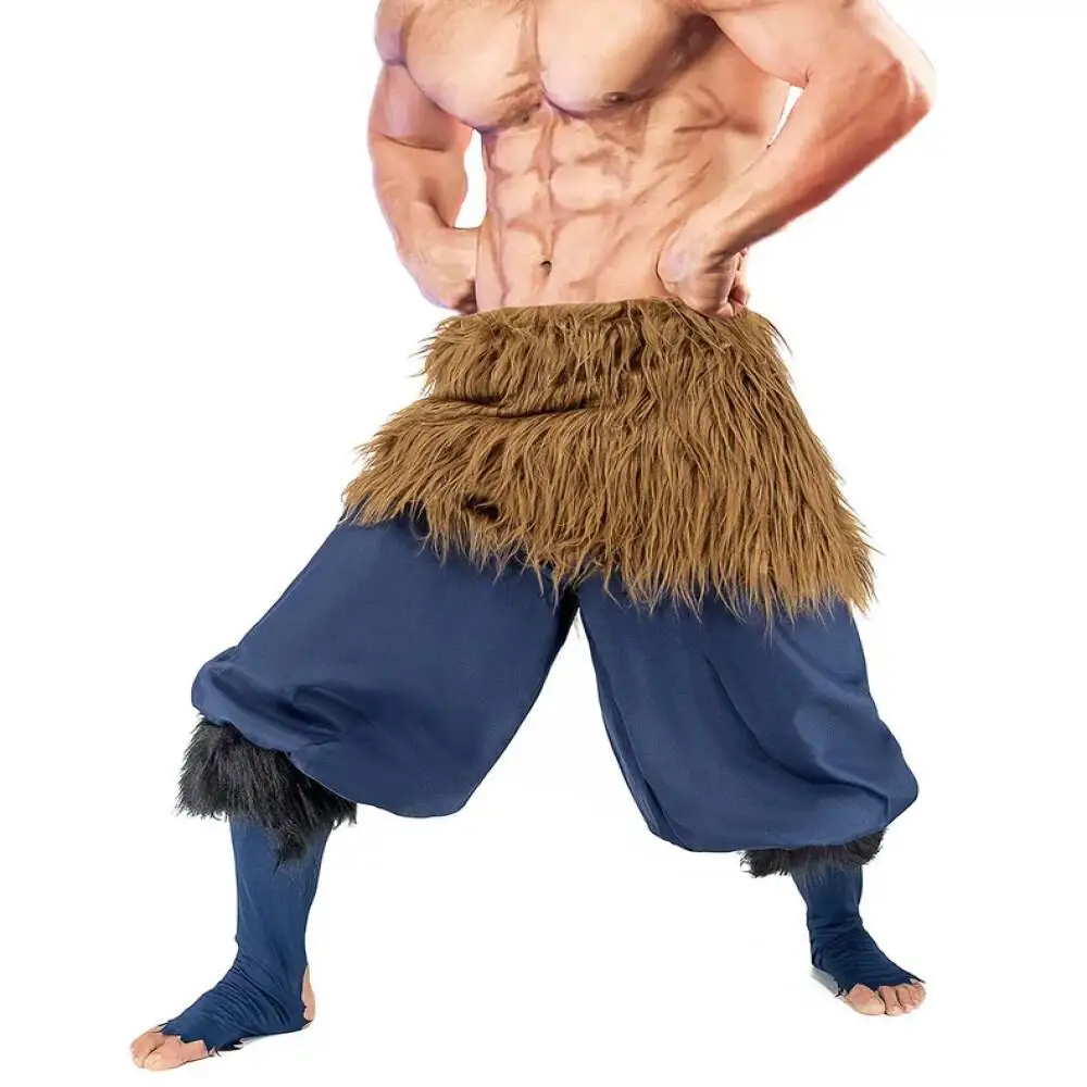 Paquete de disfraz de Cosplay de Anime Kimetsu No Yaiba Hashibira Inosuke con pantalones, vestido elegante, pantalones de Demon Slayer y delantal, máscaras Hashi