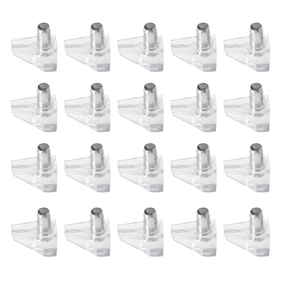 

120Pcs Shelf Brackets Pegs Plastic Iron Shelf Supports Durable for Cabinet Closet Furniture Bookshelf Display Shelving Brackets