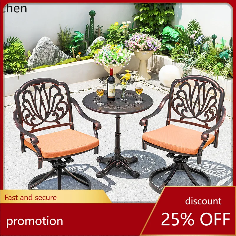 

Уличный стол и стулья HXL для отдыха на террасе, водонепроницаемый, не ржавеющий, кофейный столик