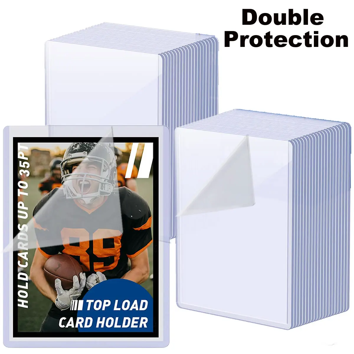 

25-100 шт., жесткие держатели для карт, рукава, пленка, покрытие от царапин, защита для верхней загрузки, подходит для занятий спортом, коллекционных карточек, игрушек для хранения