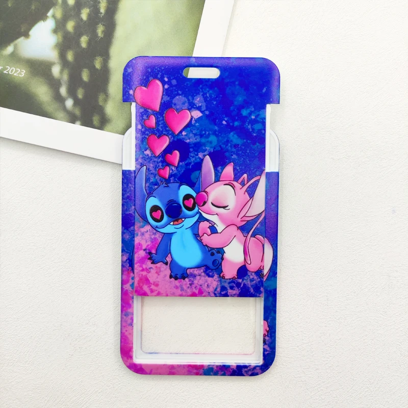 Leuke Lilo Stitch Lanyard ID-kaarthouder Pass Mobiele telefoon Charme Nekbanden Credential ID Badge Holder Case
