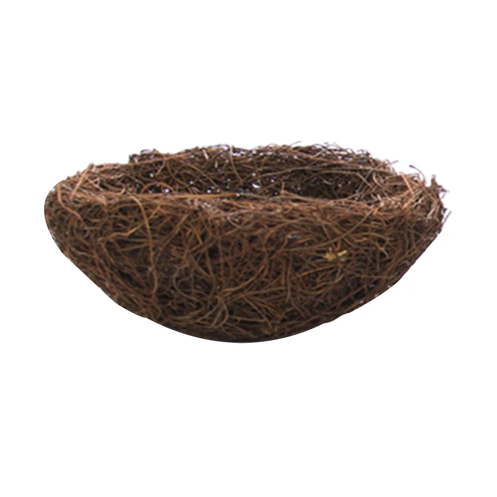 

6Pcs Rattan Bird Nests Adornment Decorations Cheerful Atmosphere Small Size Photo Props Bird Nest Decor Rattan Birds Nest