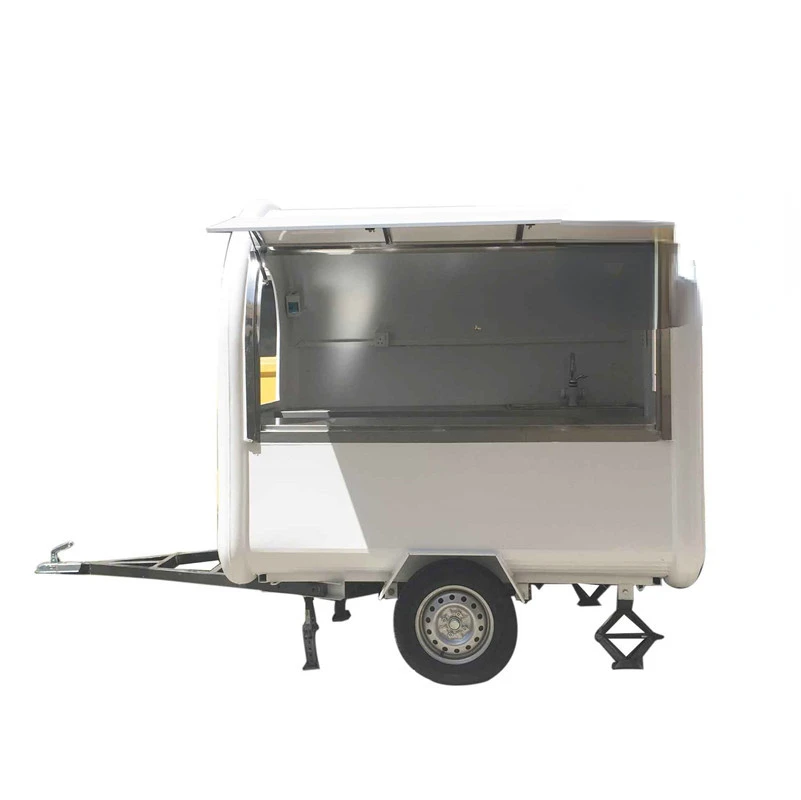 High quality food van 220cm long food trailer customized mobile snack food cart for sale