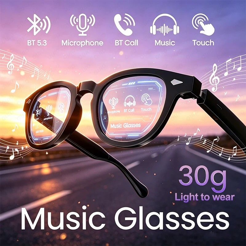 

Новые умные очки 2026 года: Bluetooth, беспроводные HD-звонки, встроенный микрофон и динамик, AI-перевод в реальном времени, музыкальный режим