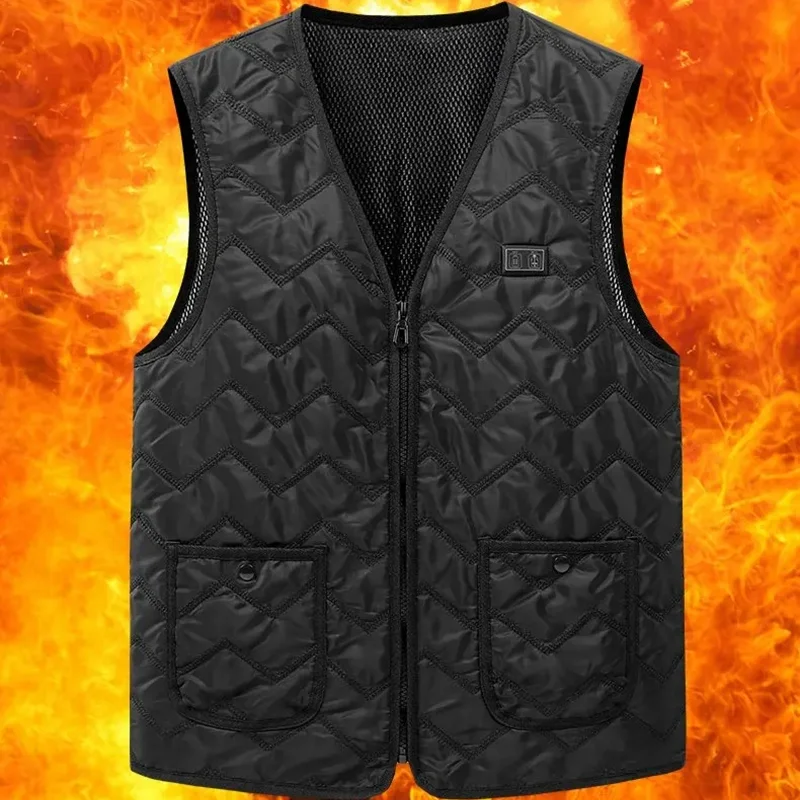 Advanced 8-Zone Smart Heating Vest - USB-Powered Thermal Layer for Outdoor Sports, APP-Controlled Temperature for Hiking