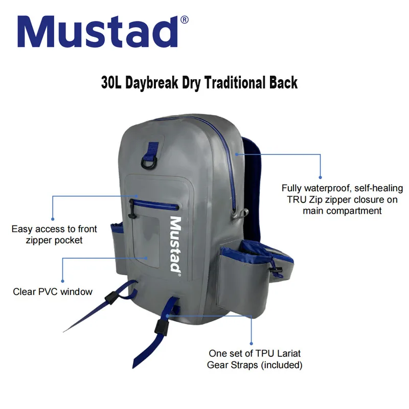 MUSTAD Mochila impermeable enrollable para pesca deportiva - imagen 2