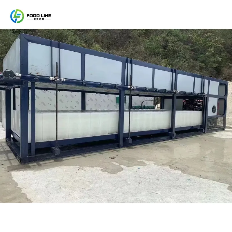 Customized Large Commercial Ice Factory Direct Cooling System With Flower Removal Device 1 2 5 10 20 Ton Block Ice Machine