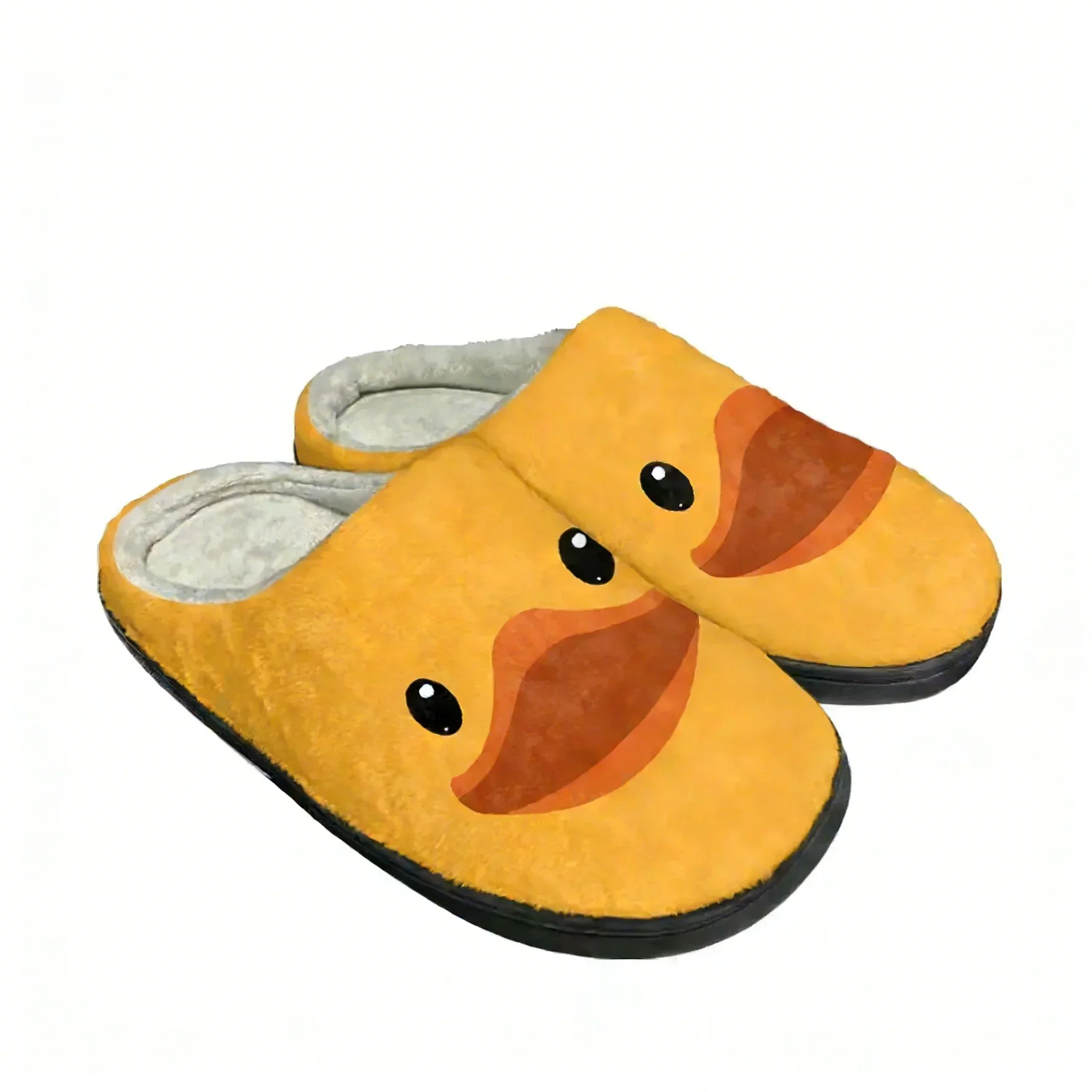 Yellow Duck Printed Home Cotton Slippers Mens Womens Plush Bedroom Casual Keep Warm Shoe Customized Thermal Slippercustomized De