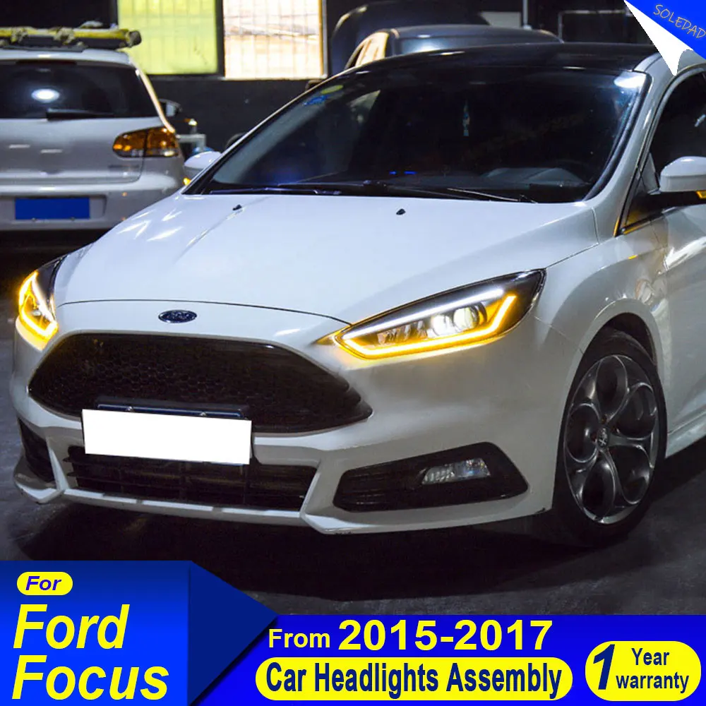 Car Lights headlights for Ford Focus LED Headlight 2015 2016 2017 2018 Focus Head Lamp Drl Projector Lens Automotive Accessories