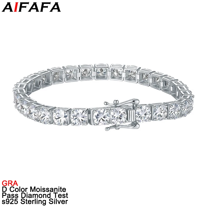 2-3-4-5-6.5mm completo moissanite diamante correntes de tênis pulseira toda moissanite hip hop placa de corrente de mão 18k jóias finas gra