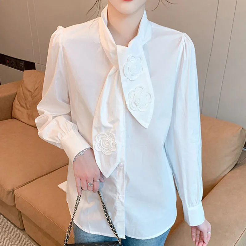 Blusas De Mujer Korean Fashion Tops Woman Clothing Long Sleeve Casual Loose Shirts For Women Elegant White Blouses 2025 Spring