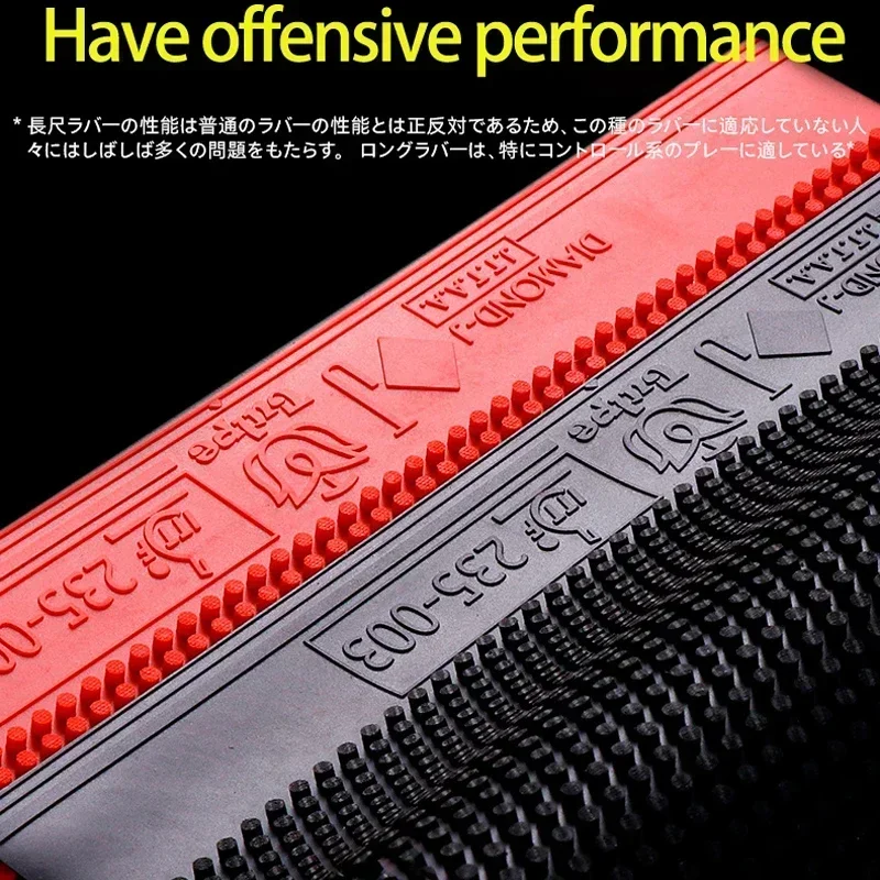 TUTTLE Tulpe Diamond J Table Tennis Rubber Sheet Long Pips OX Ping Pong Rubber ITTF Approved Rubber Fast Attack Circle Strange