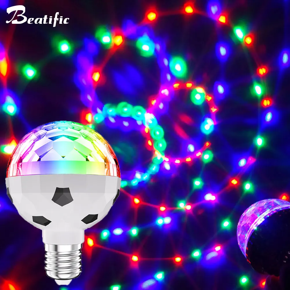 Rotating Mini LED Disco Ball Color Changing Mirror Ball for Bedroom DJ Party Birthday Wedding Club Karaoke Stage Lighting