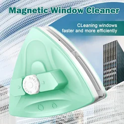 Double Side Magnet Cleaner Brush Adjustable Magnetic Glass Window Cleaning Wiper for For High-Rise Double Glazing Cleaning Tools